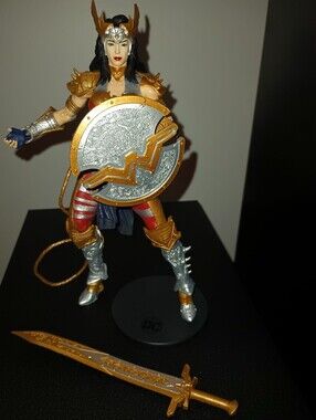 DC Multiverse Wonder Woman  Warrior Action Figure - Gold, Silver, Red In Very